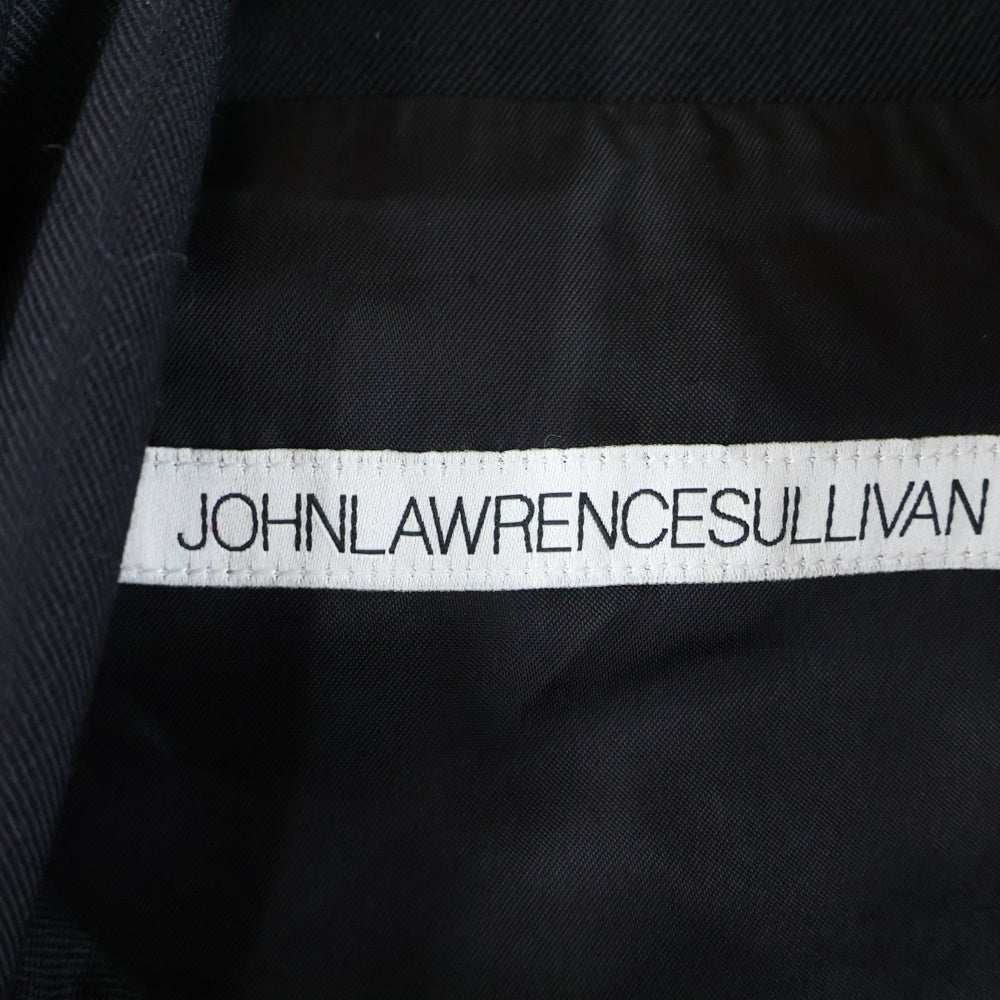 JOHN LAWRENCE SULLIVAN(ジョンローレンスサリバン) 24AW WOOL GABARDINE STACKED HARRINGTON JACKET ウール レイヤードデザイン ジップアップブルゾン ブラック 1B012-0324-13