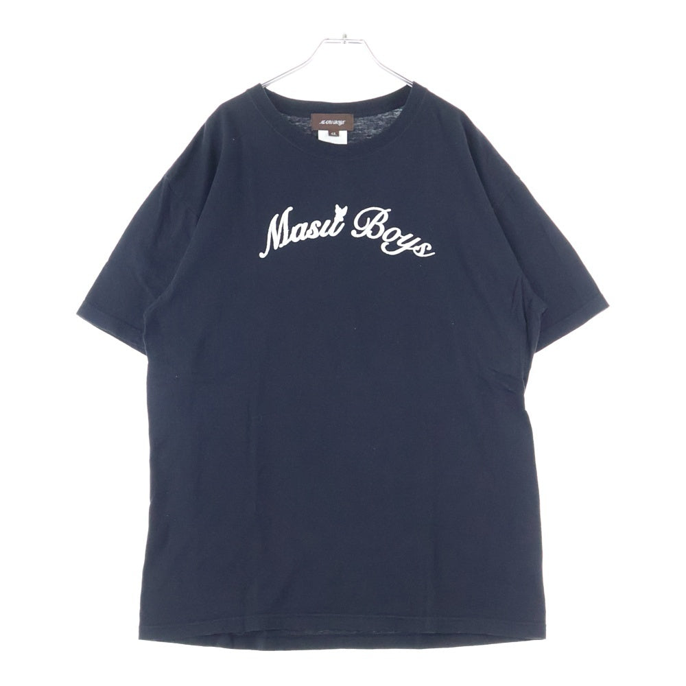 MASU(エムエーエスユー) 5SS MASU BOYS T-SHIRT ロゴプリント 半袖Tシャツ カットソー ブラック B25K6CS002