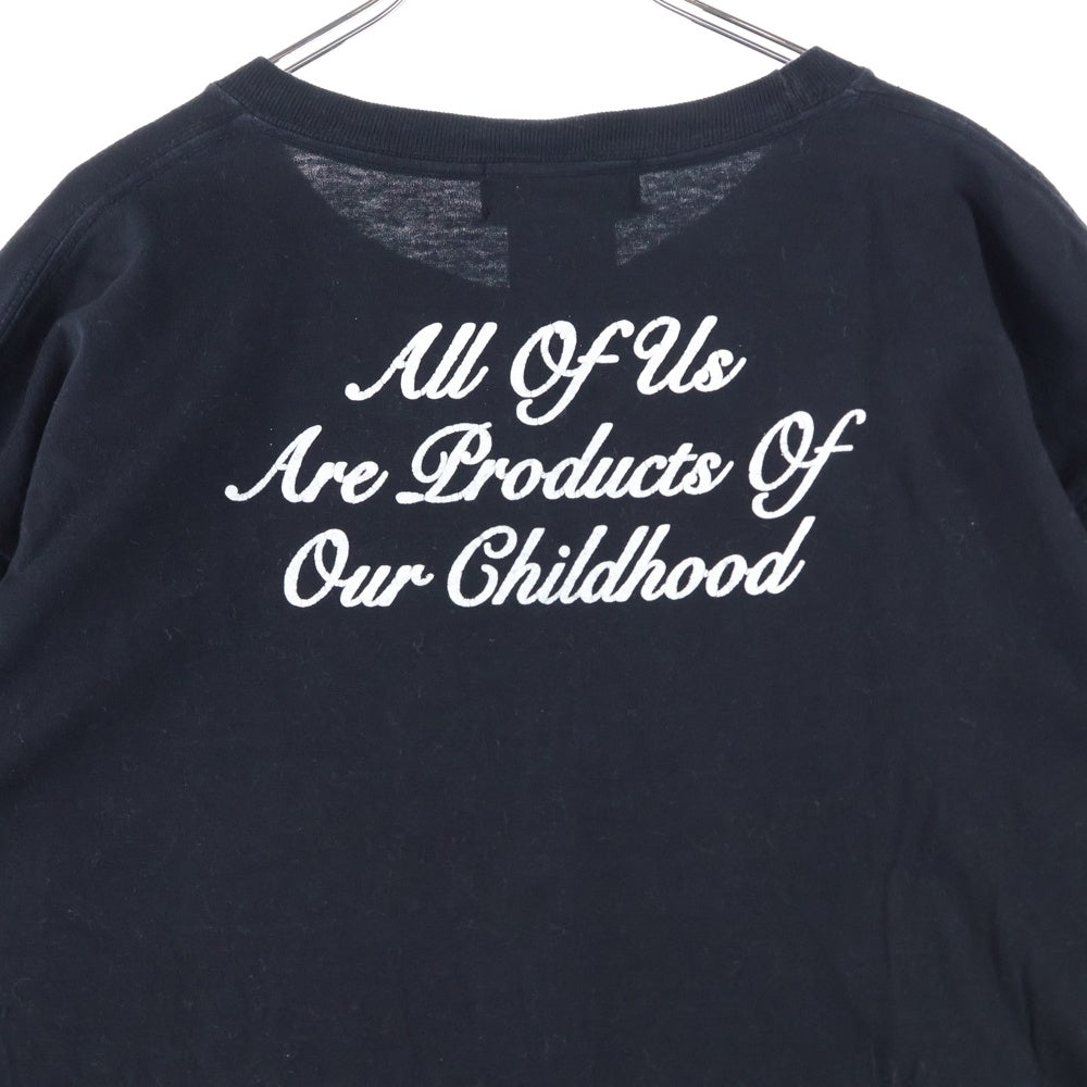 MASU(エムエーエスユー) 5SS MASU BOYS T-SHIRT ロゴプリント 半袖Tシャツ カットソー ブラック B25K6CS002