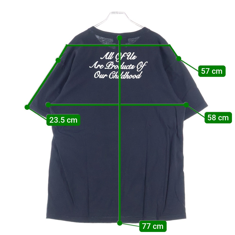 MASU(エムエーエスユー) 5SS MASU BOYS T-SHIRT ロゴプリント 半袖Tシャツ カットソー ブラック B25K6CS002