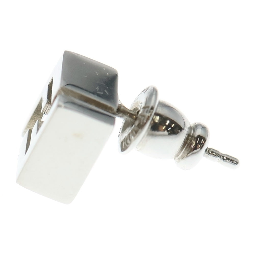 FENDI(フェンディ) ズッカ ラインストーン スタッドピアス シルバー