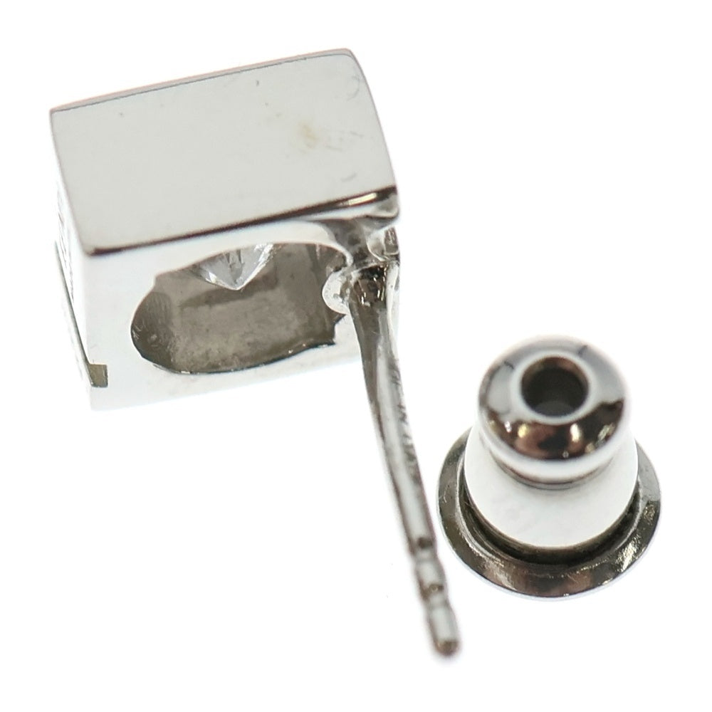 FENDI(フェンディ) ズッカ ラインストーン スタッドピアス シルバー