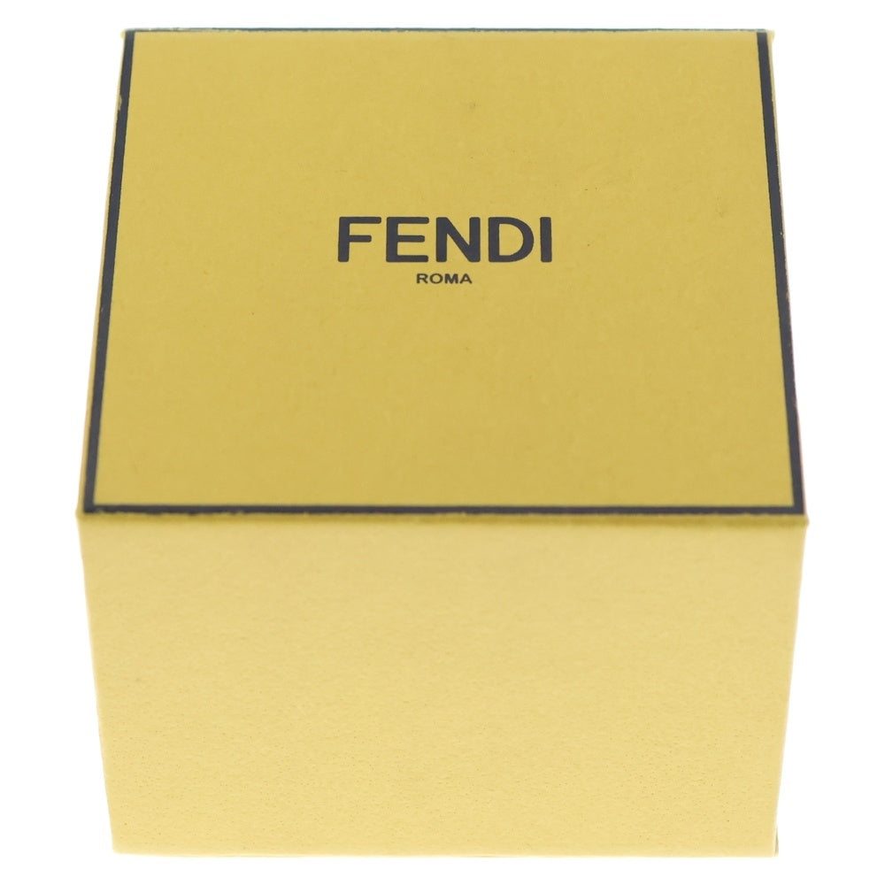 FENDI(フェンディ) ズッカ ラインストーン スタッドピアス シルバー