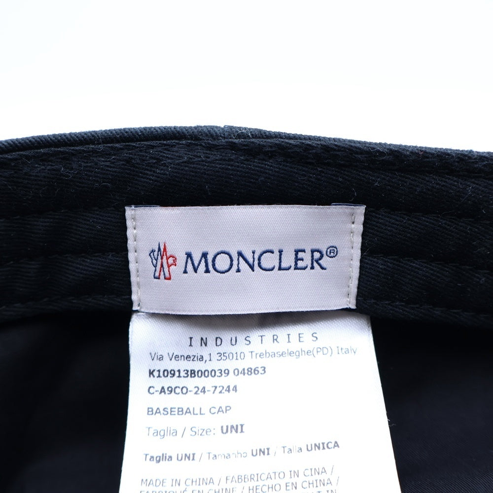 MONCLER(モンクレール) 25SS BASEBALL CAP ベースボールキャップ 帽子 ブラック K10913B00039 04863