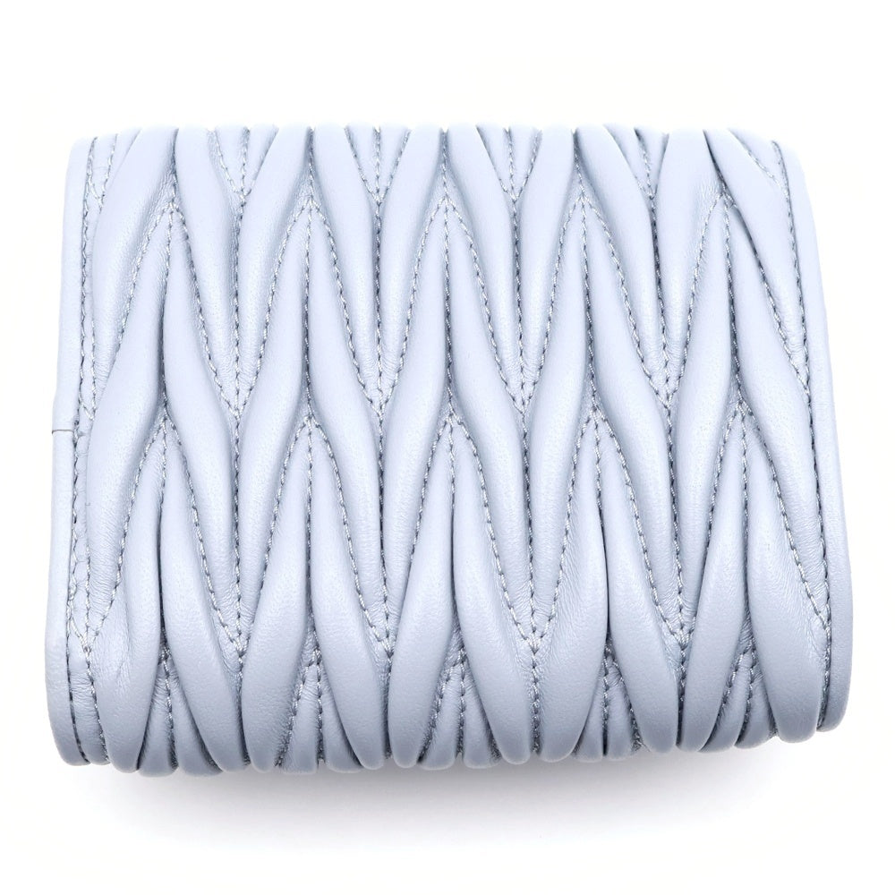 miumiu(ミュウミュウ) マテラッセレザーコインケース 財布 グレー 5MH033