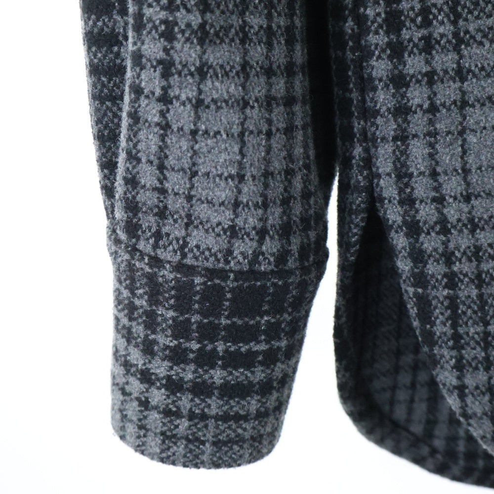 OFF-WHITE(オフホワイト) バックロゴ ウールチェックシャツ 長袖シャツ グレー