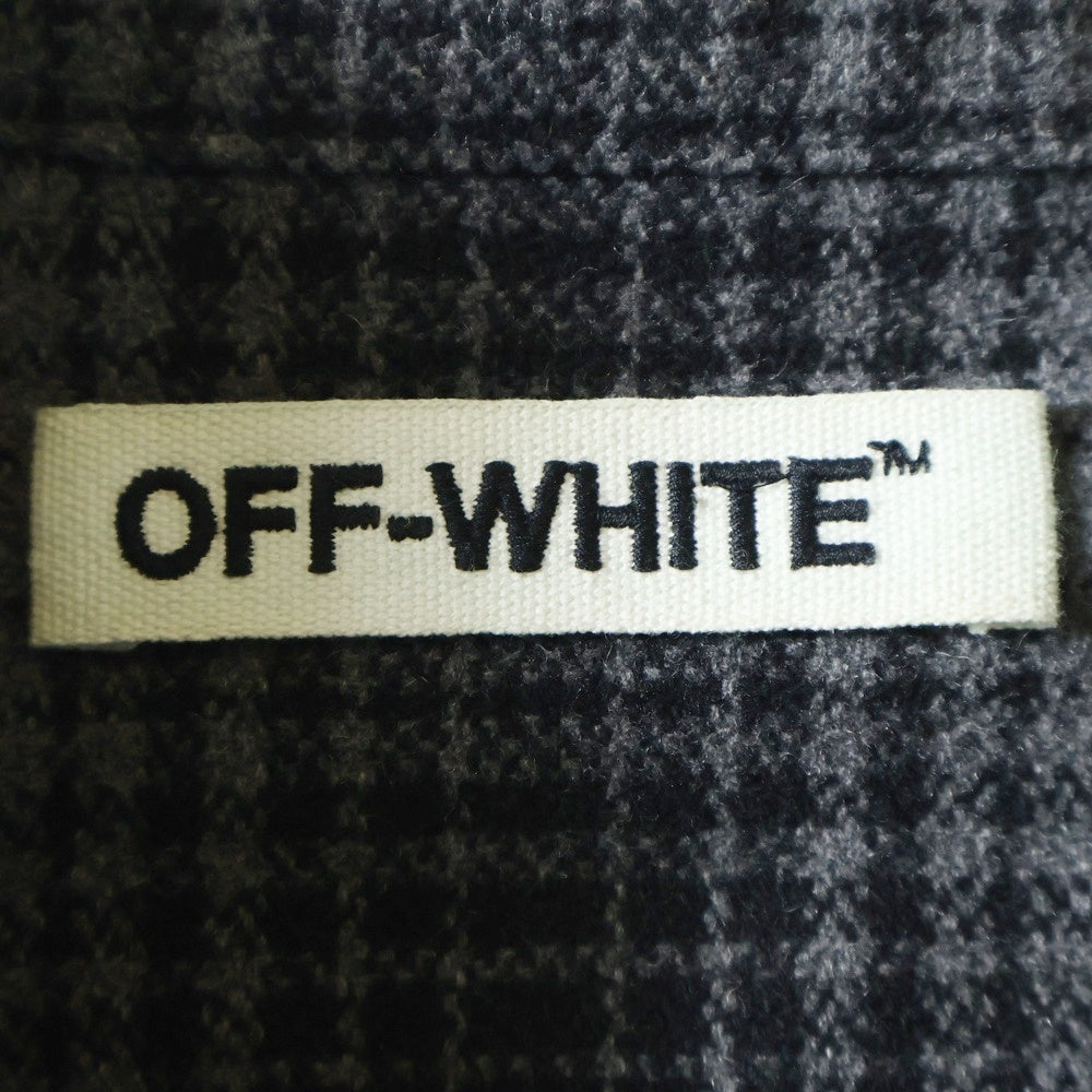 OFF-WHITE(オフホワイト) バックロゴ ウールチェックシャツ 長袖シャツ グレー