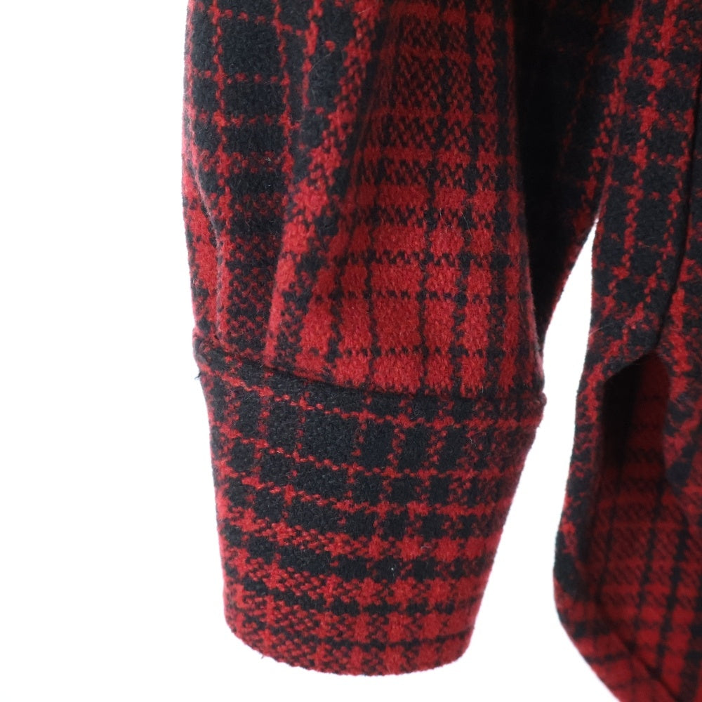 OFF-WHITE(オフホワイト) バックロゴ ウールチェックシャツ 長袖シャツ レッド