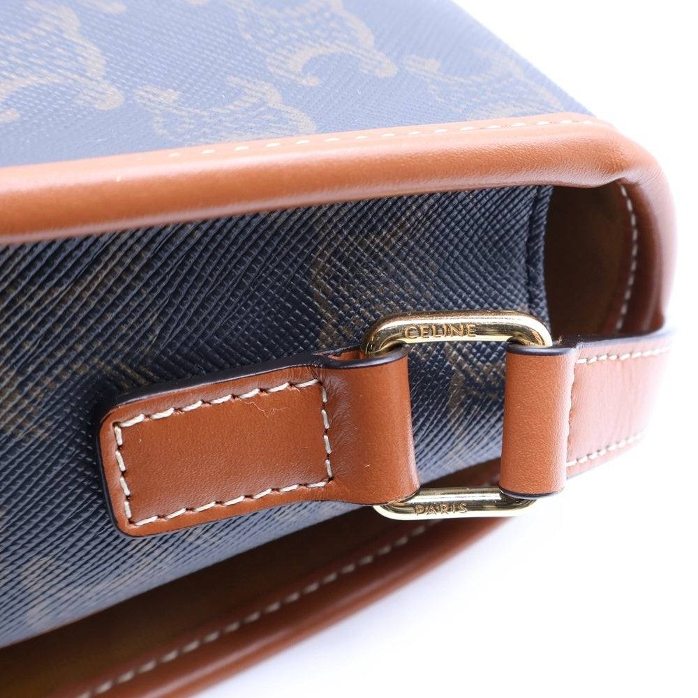 CELINE(セリーヌ) トリオンフ フォルコ ミディアムバッグ ショルダーバッグ ブラウン