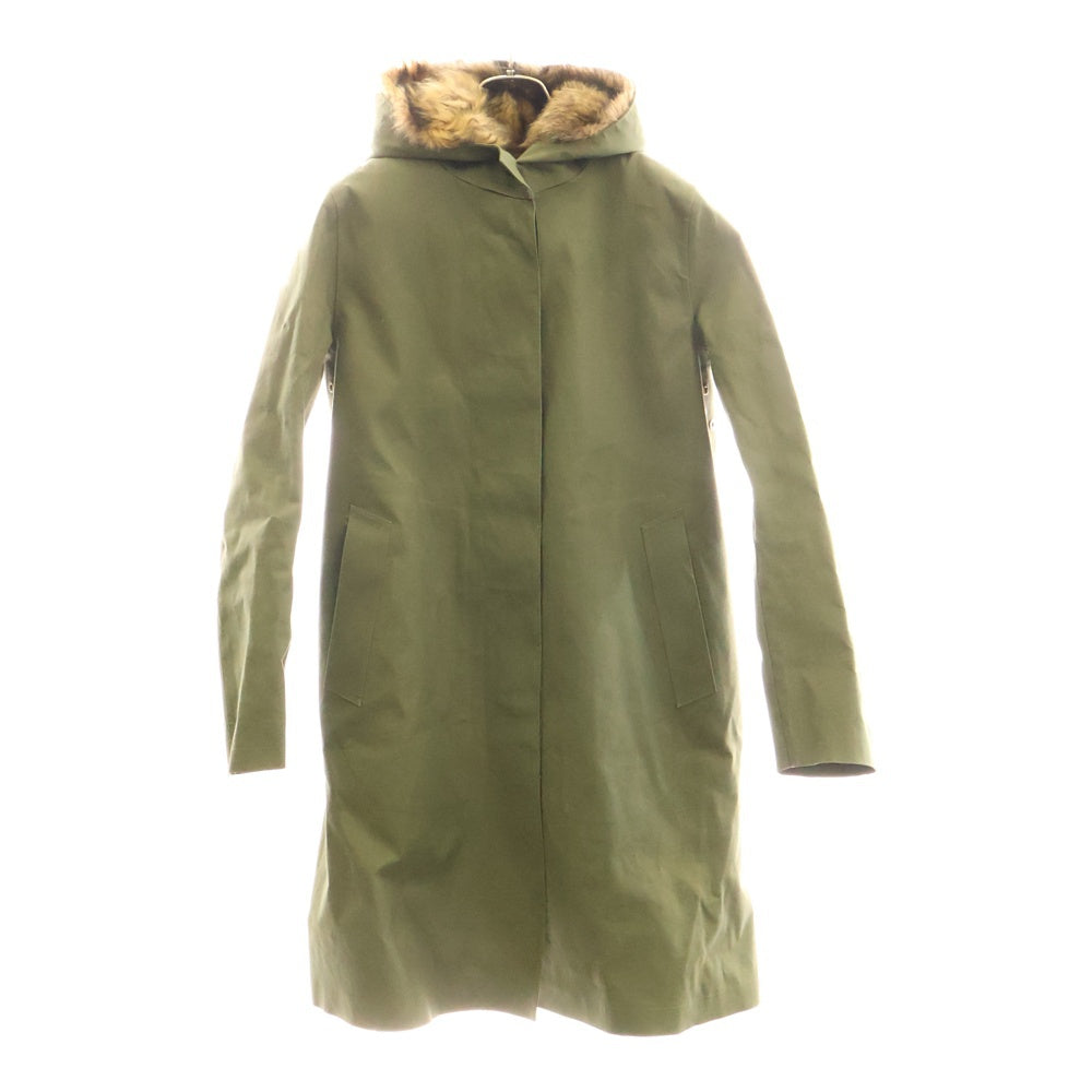 MACKINTOSH(マッキントッシュ) ファー付き ウール ゴム引きフーデットコート カーキ LR-003