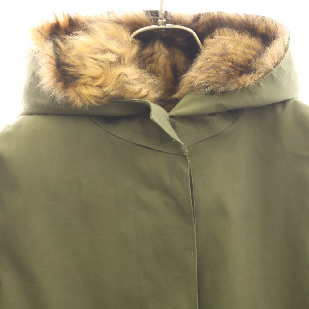 MACKINTOSH(マッキントッシュ) ファー付き ウール ゴム引きフーデットコート カーキ LR-003