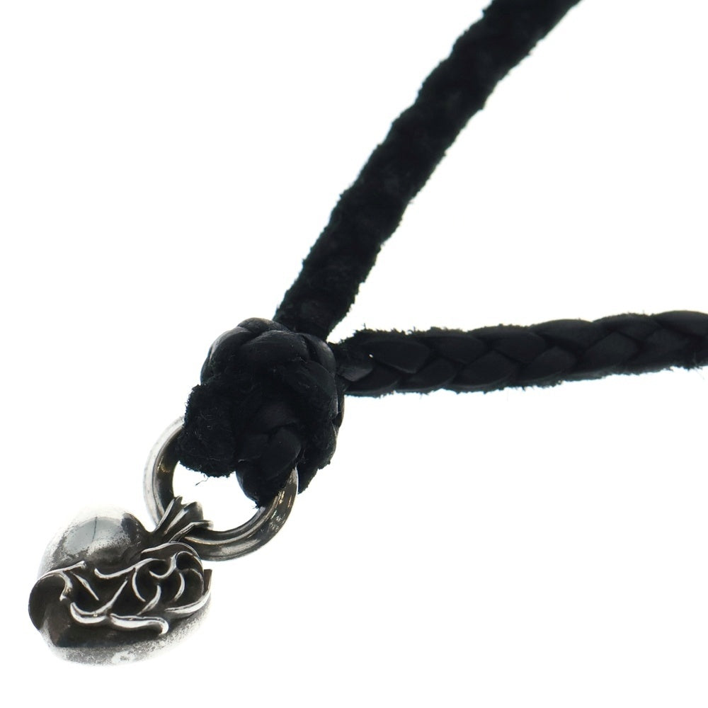CHROME HEARTS(クロムハーツ) HEART PENDANT ハートペンダント レザーブレイド ネックレス シルバー