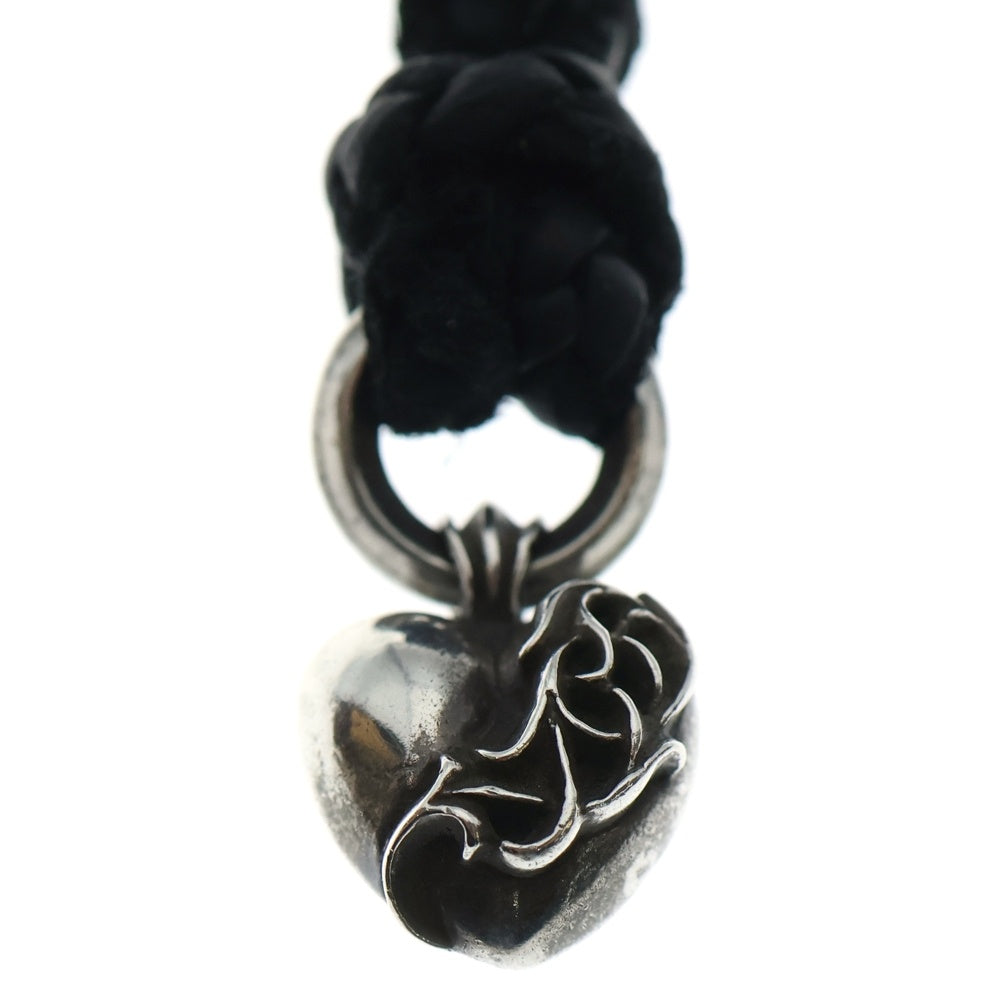 CHROME HEARTS(クロムハーツ) HEART PENDANT ハートペンダント レザーブレイド ネックレス シルバー