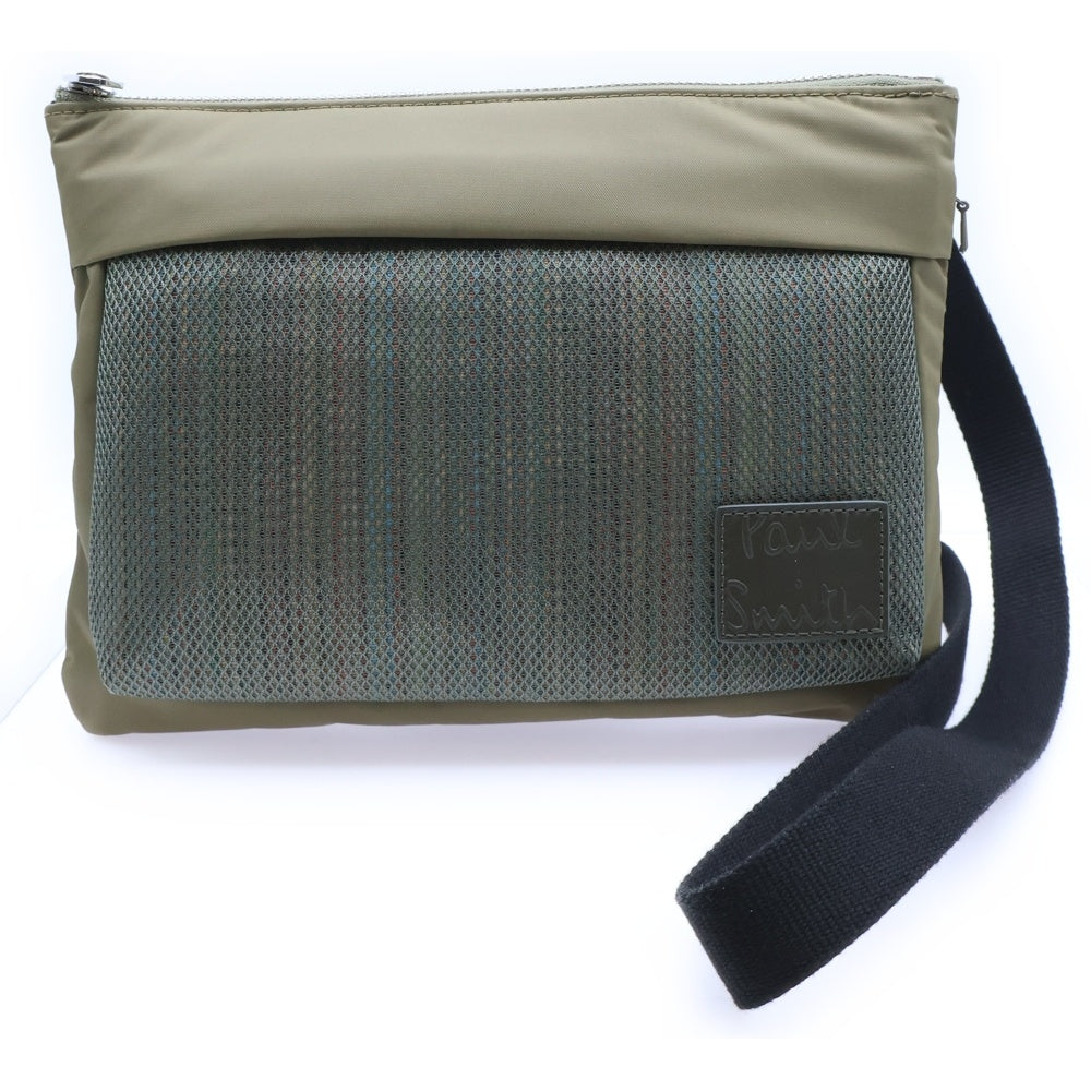 Paul Smith ポールスミス ショルダーバッグ ポーチ 【未使用級】 Paul Smith(ポールスミス) ナイロンショルダーバッグ ポーチ カーキ