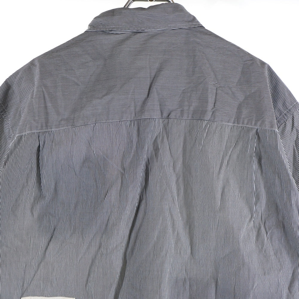 UNDERCOVER(アンダーカバー) ストライプランダムプリントパッチ半袖シャツ ブルー