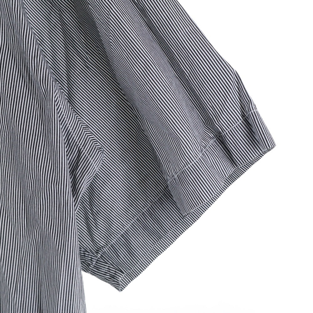 UNDERCOVER(アンダーカバー) ストライプランダムプリントパッチ半袖シャツ ブルー