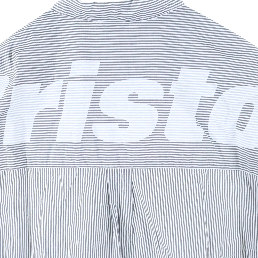 F.C.R.B./F.C.Real Bristol/FCRB(エフシーアールビー/エフシーレアルブリストル) BIG LOGO SHIRTS ストライプ長袖シャツ ホワイト/ブラック FCRB-250086