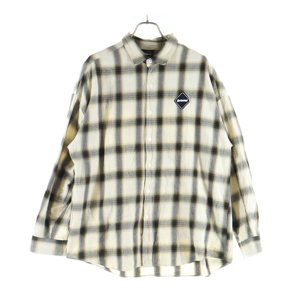 F.C.R.B./F.C.Real Bristol/FCRB(エフシーアールビー/エフシーレアルブリストル) BIG LOGO L/S BAGGY SHIRT ビッグロゴバギーシャツ 長袖シャツ ブラウン FCRB-252090