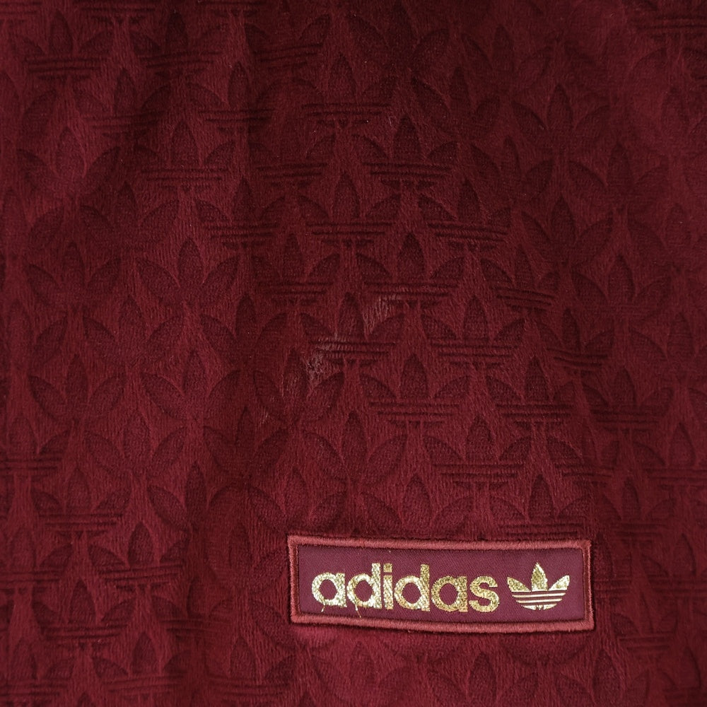 adidas(アディダス) ベルベット 総柄デザイン トラックジャケット レッド IX6736