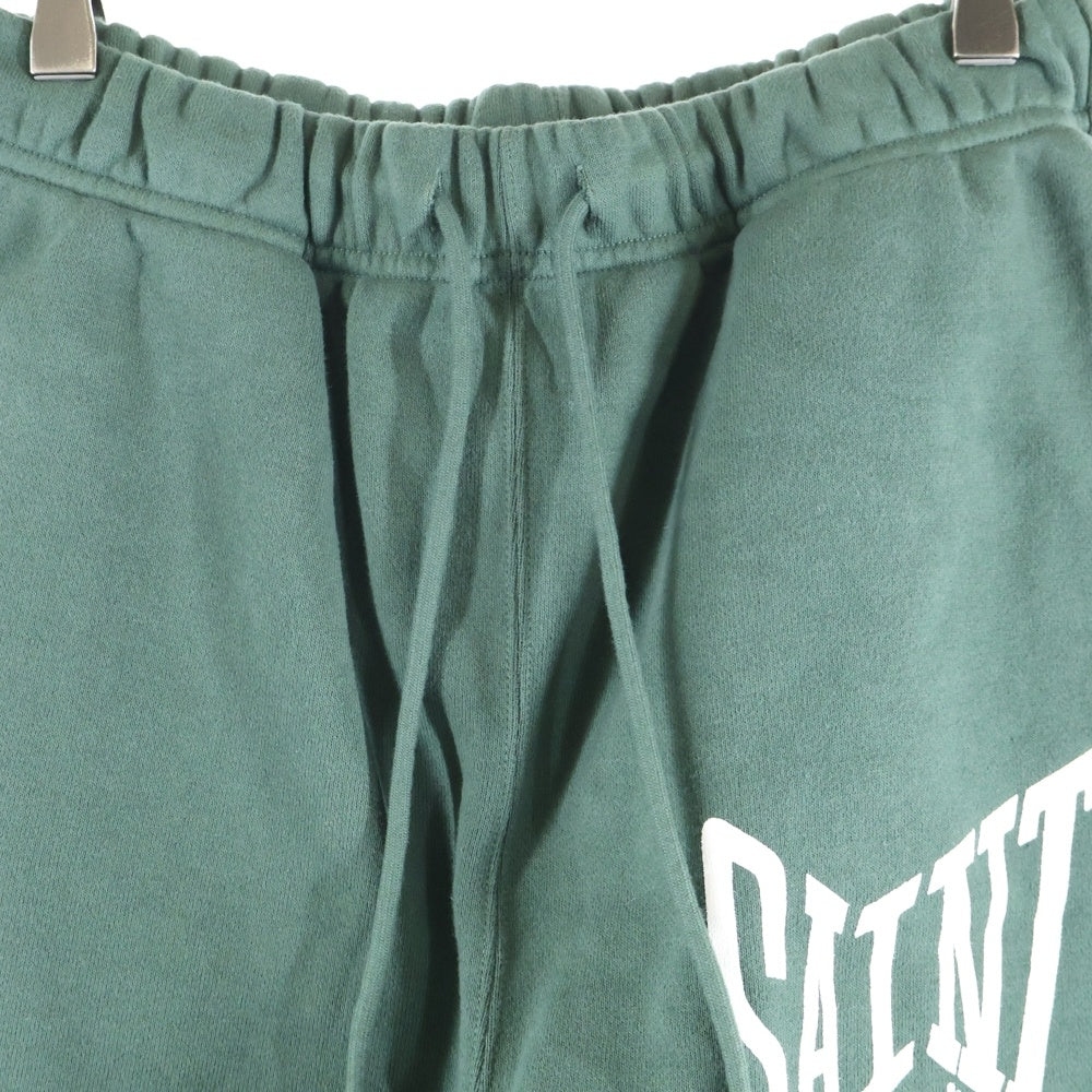 SAINT MICHAEL(セントマイケル) 24AW SWT PNT ロゴプリント スウェットパンツ グリーン SM-YS1-0000-048