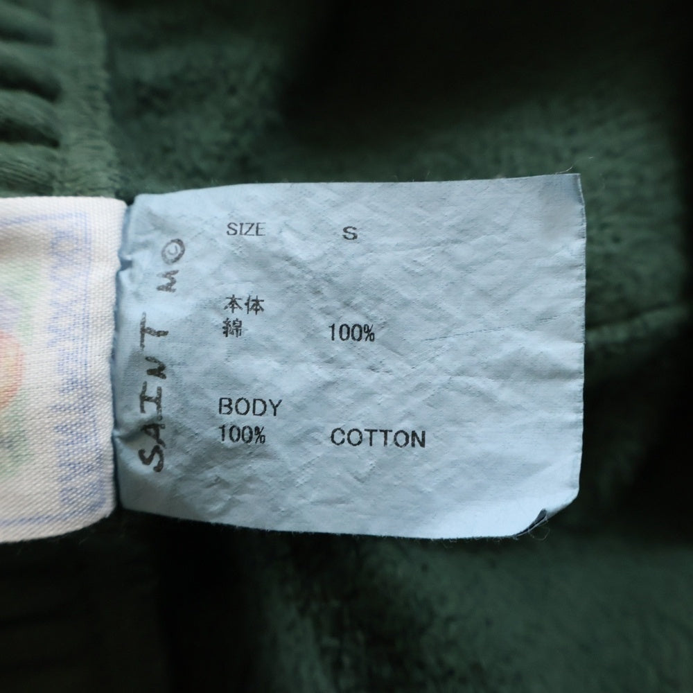 SAINT MICHAEL(セントマイケル) 24AW SWT PNT ロゴプリント スウェットパンツ グリーン SM-YS1-0000-048