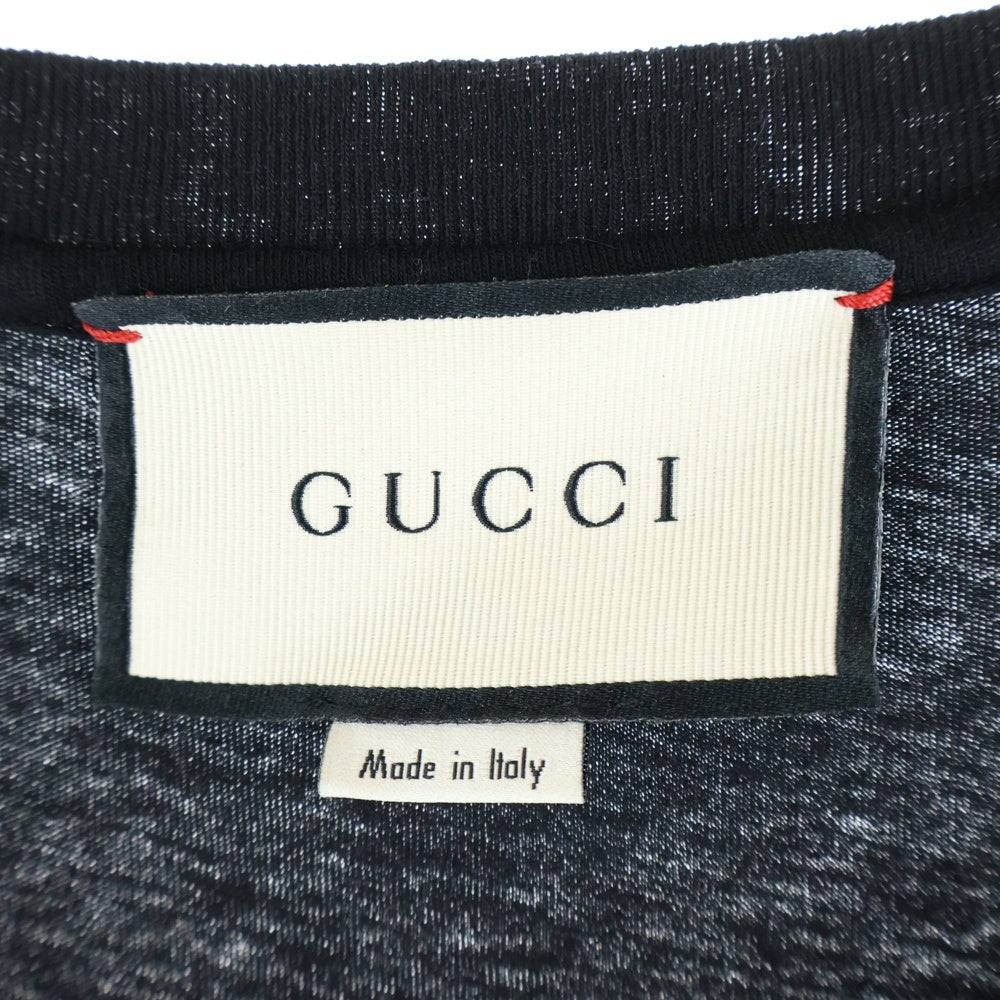 GUCCI(グッチ) Washed T-Shirt ウォッシュド加工 オーバーサイズ半袖Tシャツ ブラック 440103 X3F05