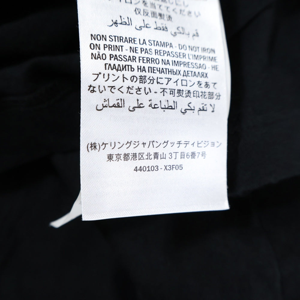 GUCCI(グッチ) Washed T-Shirt ウォッシュド加工 オーバーサイズ半袖Tシャツ ブラック 440103 X3F05