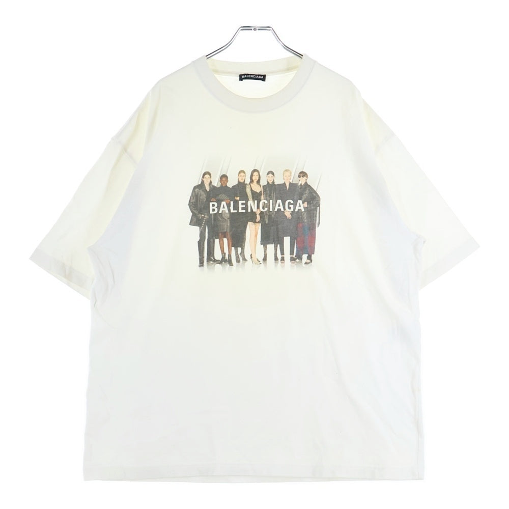 BALENCIAGA(バレンシアガ) リアルバレンシアガプリント 半袖Tシャツ カットソー ホワイト 612966 TIV4