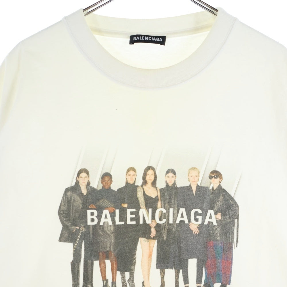BALENCIAGA(バレンシアガ) リアルバレンシアガプリント 半袖Tシャツ カットソー ホワイト 612966 TIV4