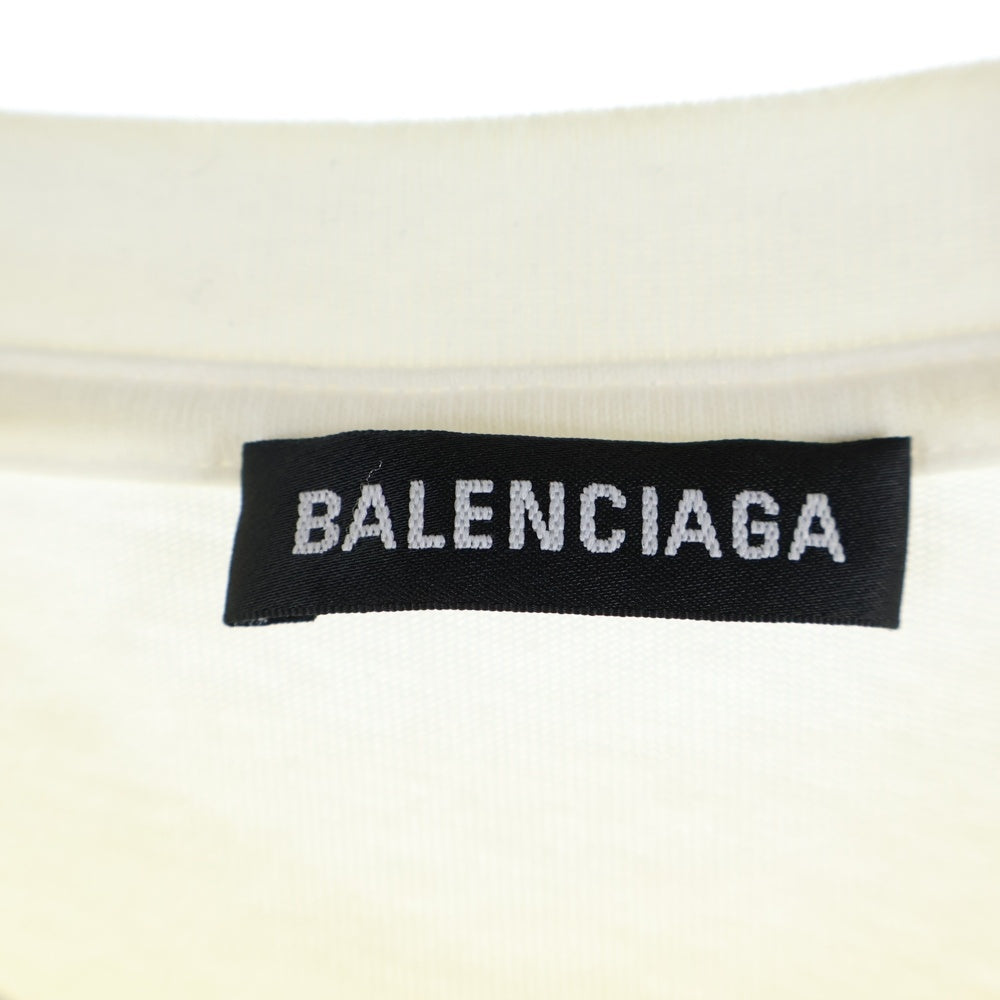BALENCIAGA(バレンシアガ) リアルバレンシアガプリント 半袖Tシャツ カットソー ホワイト 612966 TIV4