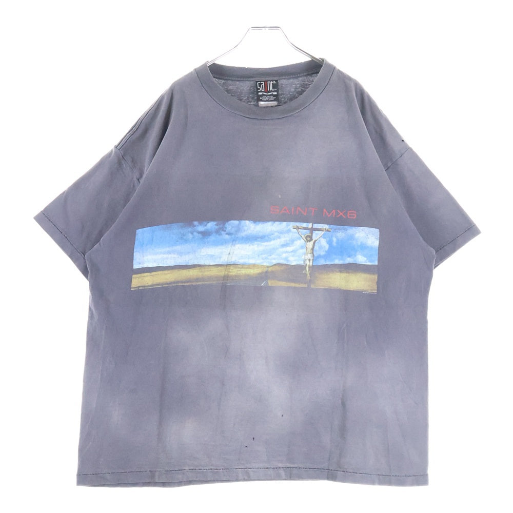 SAINT MICHAEL(セントマイケル) SS TEE SKY 両面プリント 半袖Tシャツ カットソー グレー SM-A23-0000-001