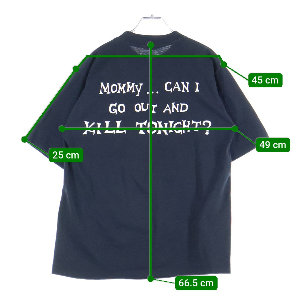 VINTAGE(ヴィンテージ) 90s Misfits Mommy Can I Go Out Tonight And Kill 1998 ミスフィッツ ALLSPORTボディ 両面プリント ヴィンテージ半袖Tシャツ ブラック