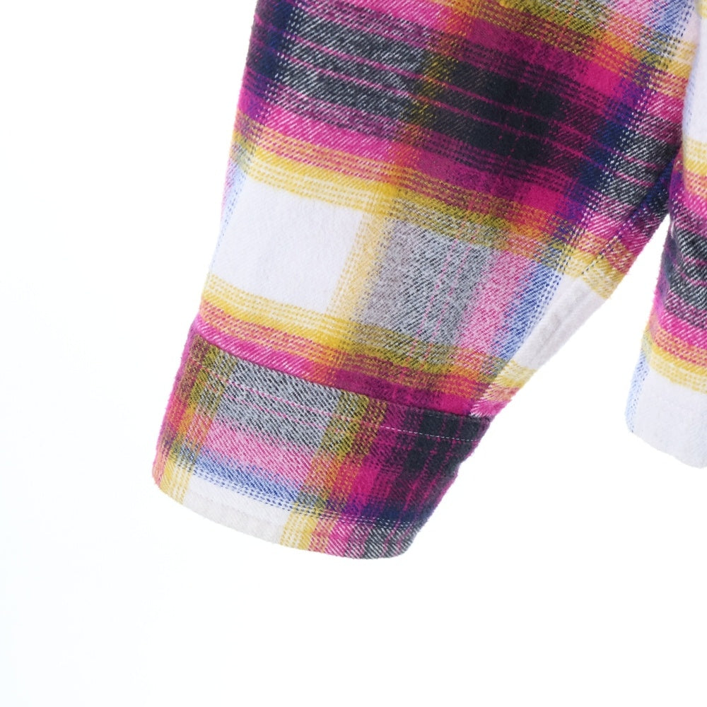 SUPREME(シュプリーム) 24SS Shadow Plaid Flannel Zip Up Shirtシャドー プレイド チェック フランネル ジップアップ ネルシャツ ジップシャツ マルチ