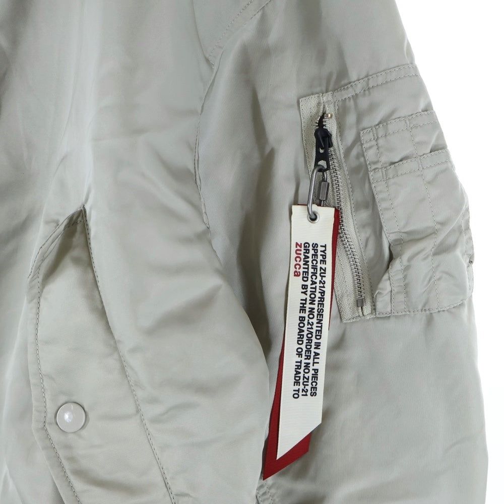 ALPHA INDUSTRIES(アルファ インダストリーズ) ×ZUCCa MA-1 フライトジャケット グレー 3A382