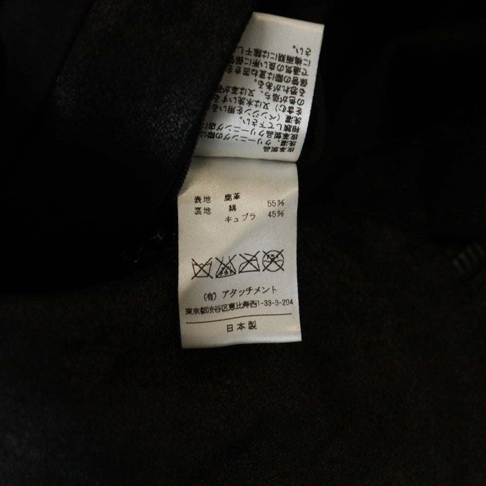ATTACHMENT(アタッチメント) レザージャケット ダブルライダースジャケット ブラック