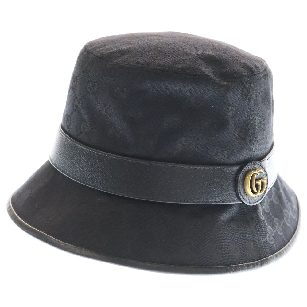 GUCCI(グッチ) GGキャンバス バケットハット ブラック 576587 4HG53