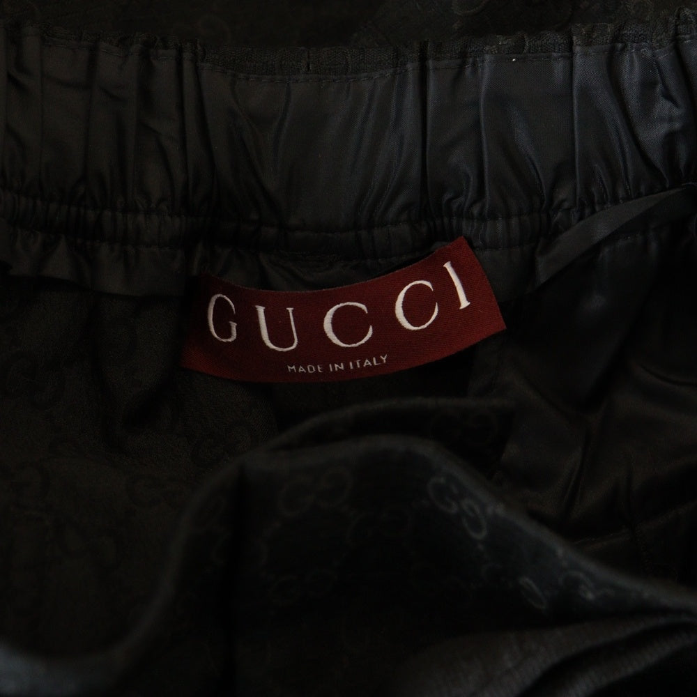 GUCCI(グッチ) GGスプリーム ドローコード ワイドカーゴパンツ ブラック 810771