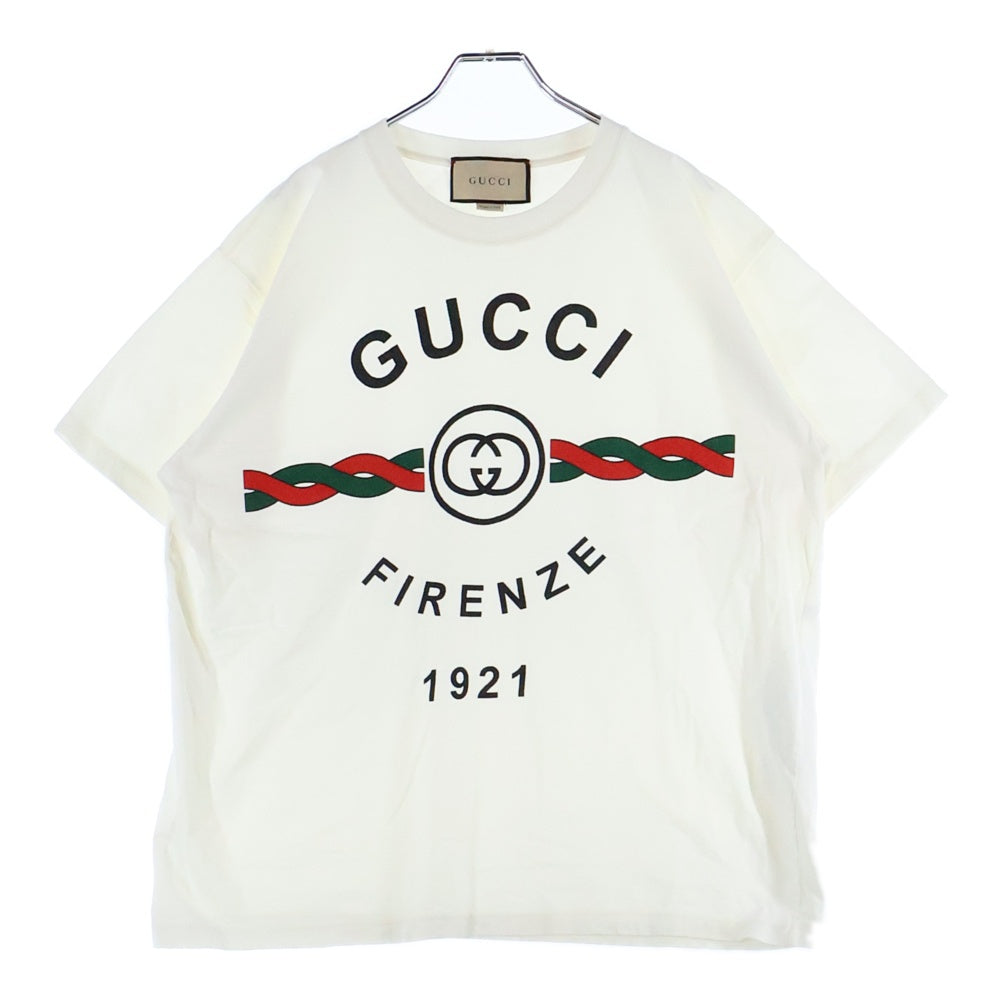 GUCCI(グッチ) FIRENZE 1921 ロゴ 半袖シャツ ラウンドネック 616036