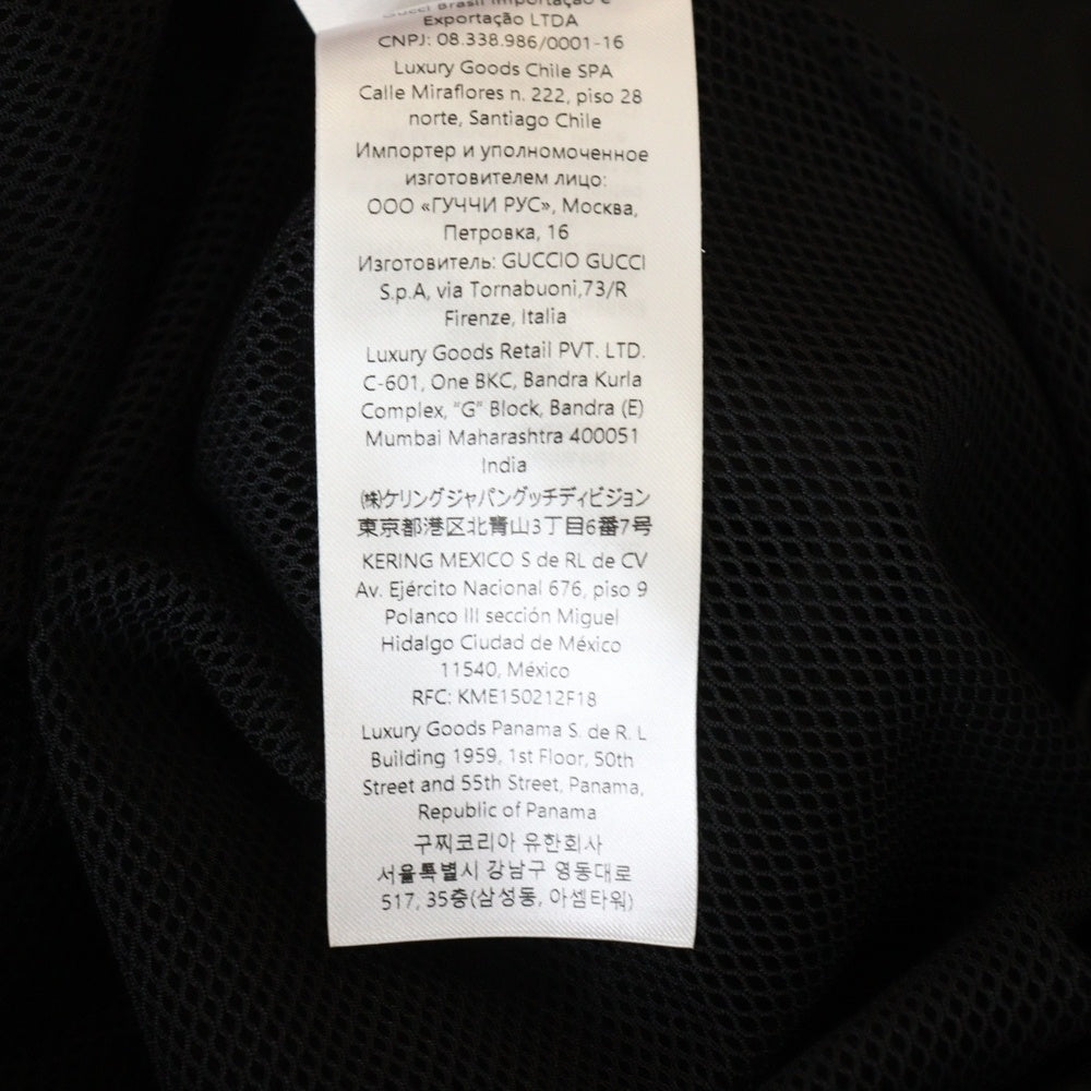 GUCCI(グッチ) ロゴ刺繍 ナイロン ツイルジャケット ブルゾン ブラック 804964