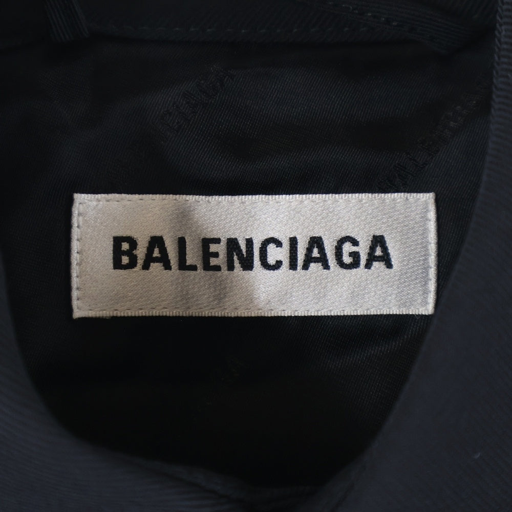 BALENCIAGA(バレンシアガ) 20AW One color oversized shirt ワンカラー オーバーサイズシャツ 長袖シャツ ブラック 613929 TIT22