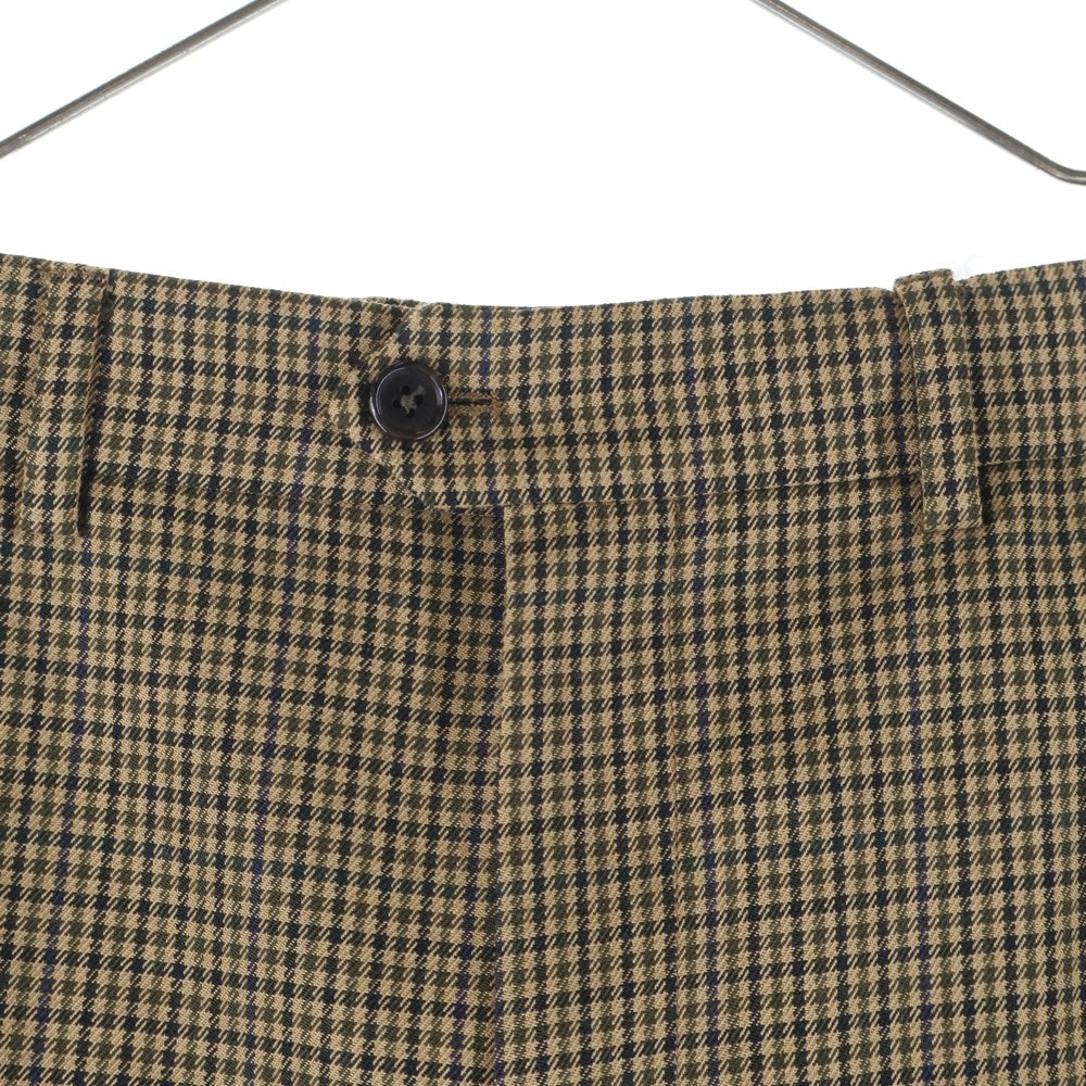CELINE(セリーヌ) ウール チェック柄 ブーツカットパンツ ブラウン 2P613871H