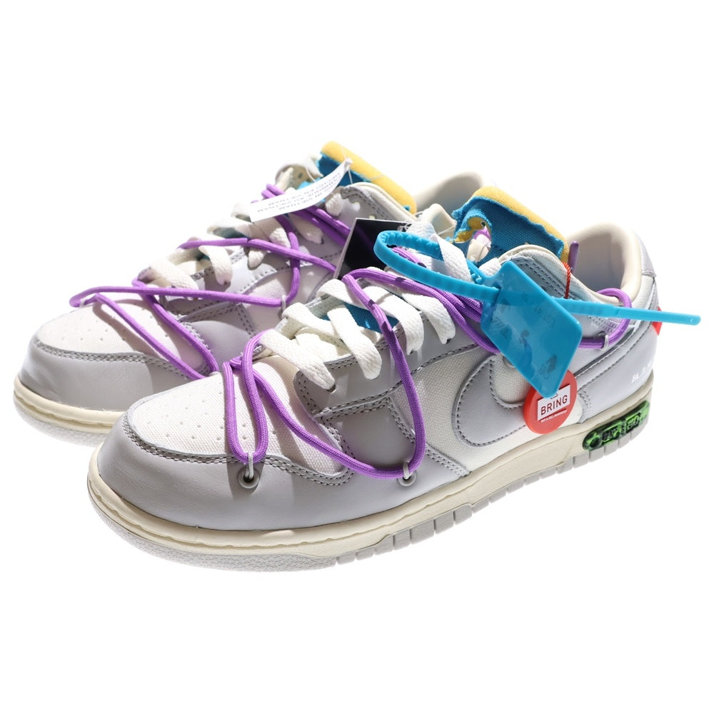 NIKE(ナイキ) ×OFF WHITE DUNK LOW 1OF 50 47 オフホワイト ダンク ローカットスニーカー グレー/ホワイト US8.5/26.5cm DM1602-125