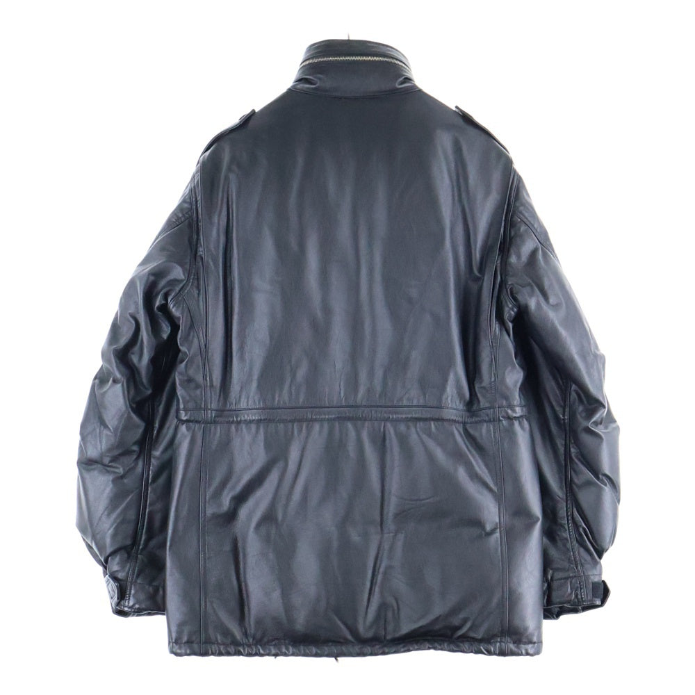 A BATHING APE(アベイシングエイプ) カウハイド マルチポケット レザージャケット ブルゾン ブラック