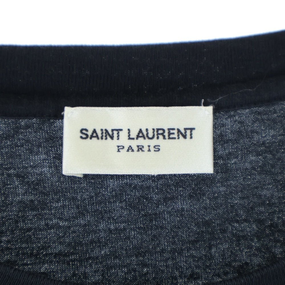 SAINT LAURENT PARIS(サンローランパリ) ロゴプリント 半袖Tシャツ カットソー ブラック 464572 YB2DQ