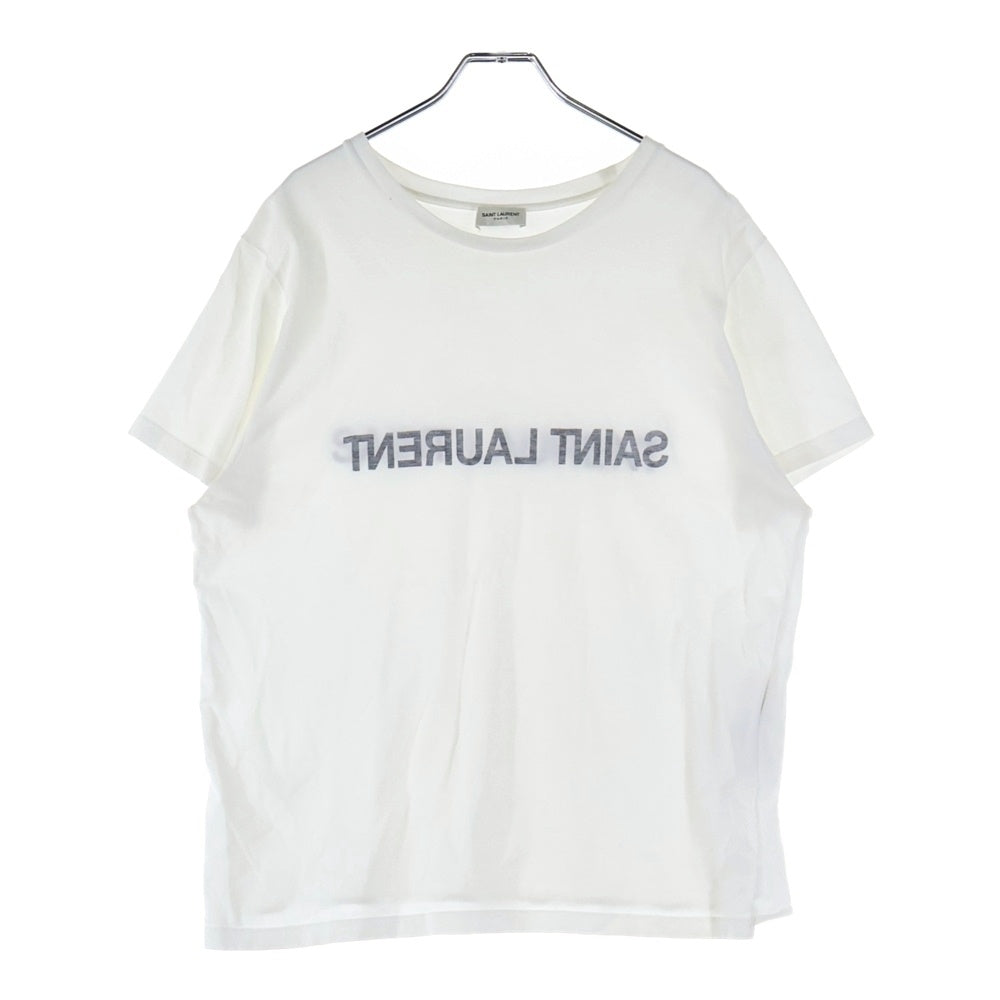 SAINT LAURENT PARIS(サンローランパリ) Reverse Logo Tee リバースロゴTシャツ 半袖カットソー ホワイト 663278 Y36HE