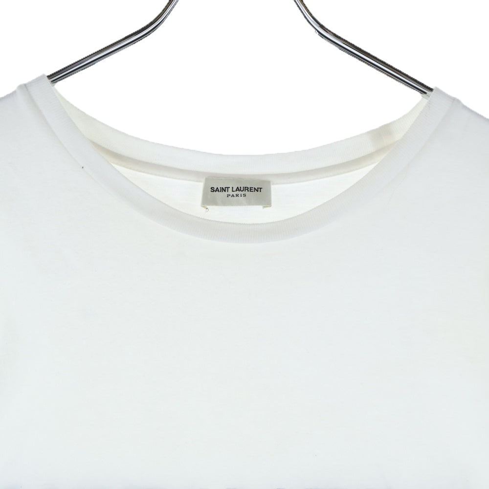SAINT LAURENT PARIS(サンローランパリ) Reverse Logo Tee リバースロゴTシャツ 半袖カットソー ホワイト 663278 Y36HE