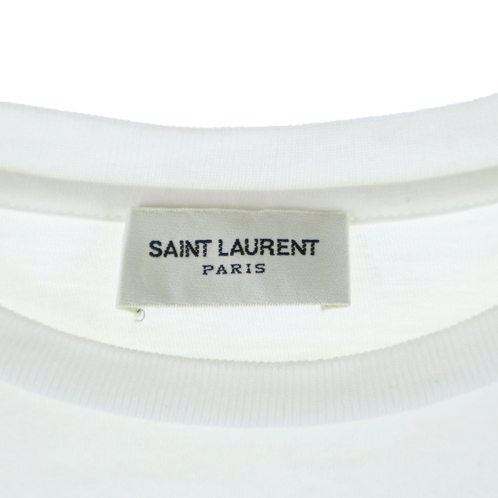 SAINT LAURENT PARIS(サンローランパリ) Reverse Logo Tee リバースロゴTシャツ 半袖カットソー ホワイト 663278 Y36HE