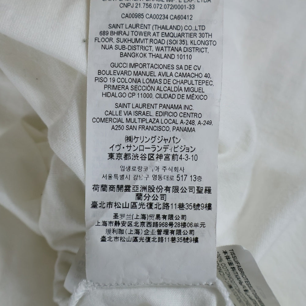 SAINT LAURENT PARIS(サンローランパリ) Reverse Logo Tee リバースロゴTシャツ 半袖カットソー ホワイト 663278 Y36HE