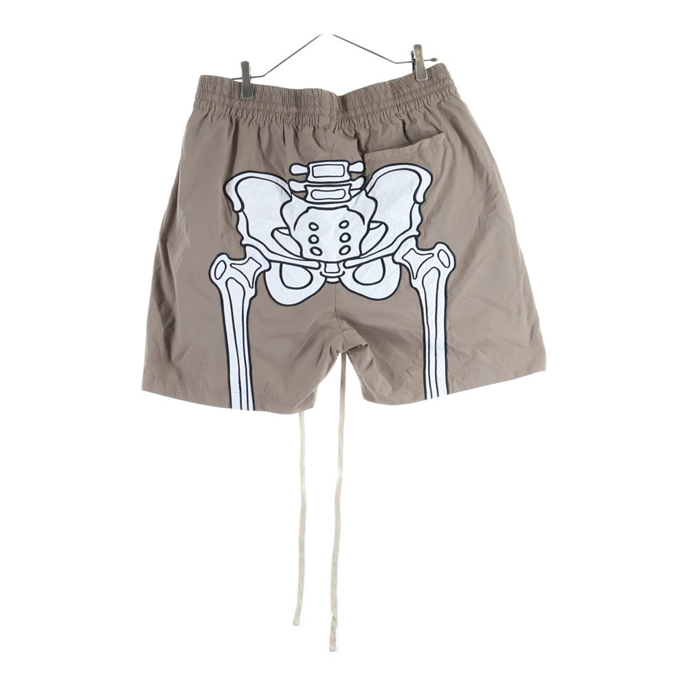 MAYO(メイヨー) BONES Embroidery Shorts ボーン エンブロイダリー ナイロンショーツ ハーフパンツ ブラウン 24MY-SPT02