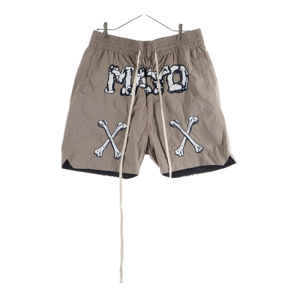 MAYO(メイヨー) BONES Embroidery Shorts ボーン エンブロイダリー ナイロンショーツ ハーフパンツ ブラウン 24MY-SPT02